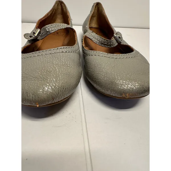 Lucky Brand Esme Mary Jane Ballet Flats Silver Cloud Metallic stardust Size 6.5M - Image 3