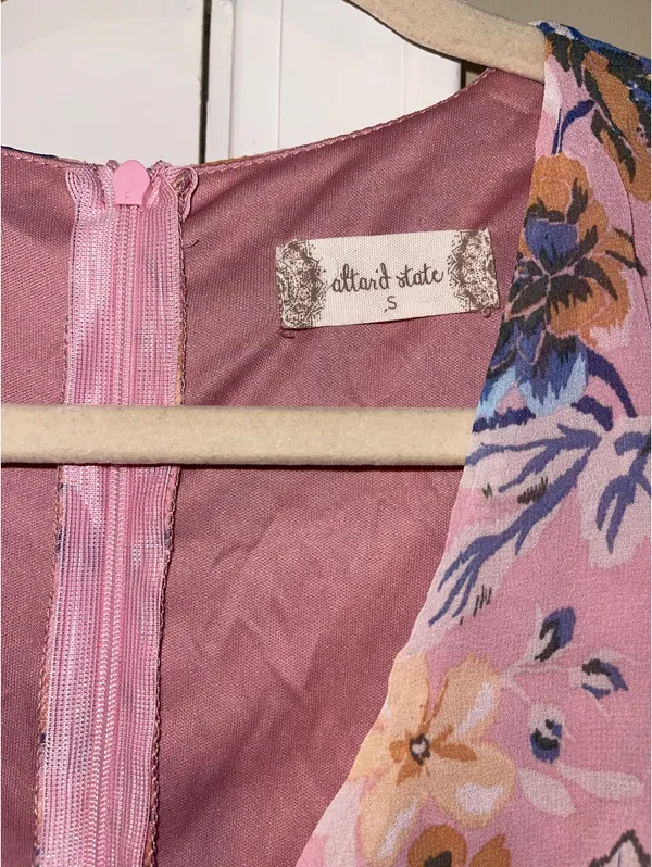 Altar'd State Pink Romper Floral - Image 3