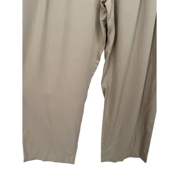 NWT Loft Womens Pleated Wide Leg High Rise Trousers Pants Khaki Size 14 Preppy - Image 9