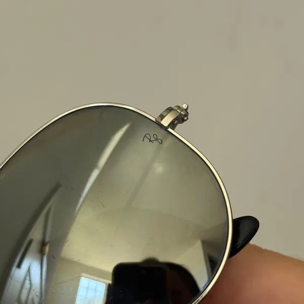Ray-Ban Aviator Sunglasses - Silver Frame with Gray Metallic Lenses - Image 4