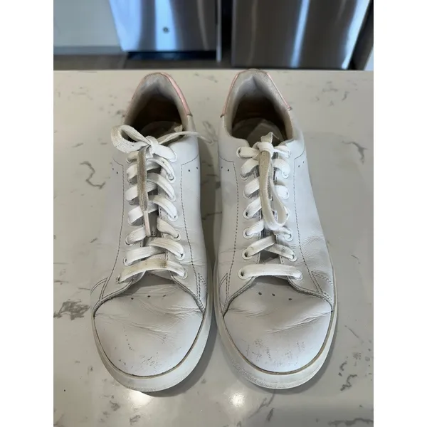Tory Burch Howell Court White Pink Leather Lace Up Sneakers Women's Size 8 - Image 5