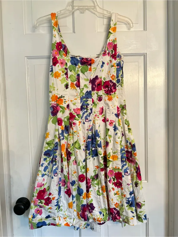 Ralph Lauren White Sundress with Multicolor Floral Print size 2 - Image 2