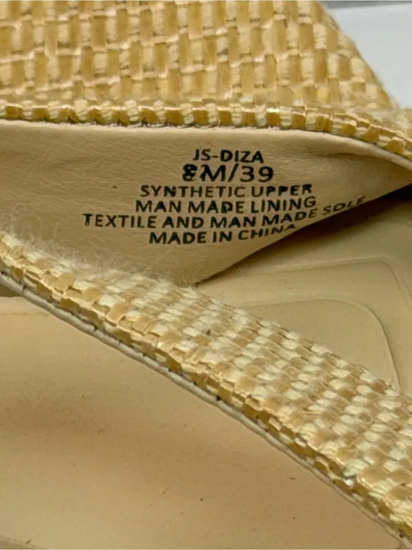 Jessica Simpson JS-Diza Raffia Block Heel Mule Sandals Women Size 8M Beige Woven - Image 4
