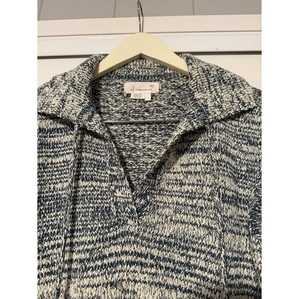 Anthropologie Chunky Knit Sweater Grandma Coastal Carlotta‎ Pullover Fisherman - Image 3