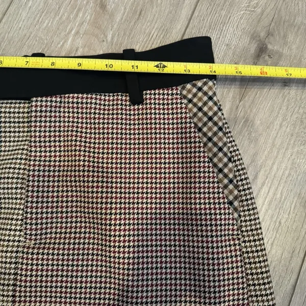 Zara Woman Mini Skirt Wool Tweed Plaid Style‎ Size XS Academia Core - Image 2