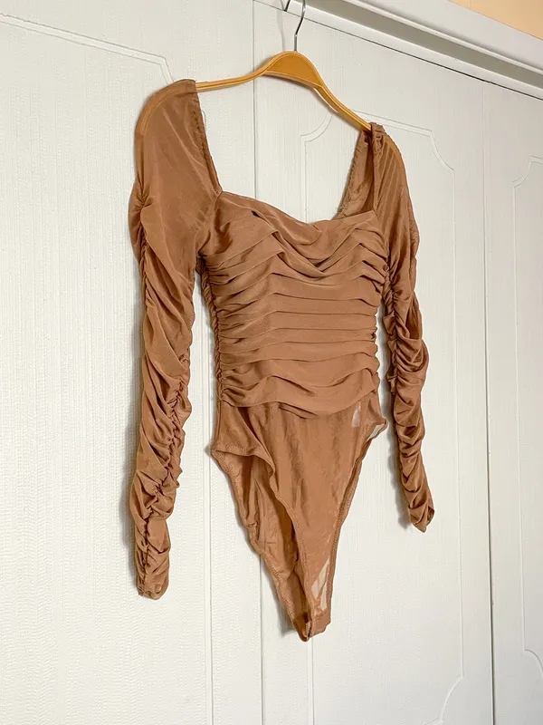 Princess Polly Delany Bodysuit Beige - Image 3