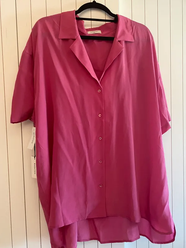 Silk Short Sleeve Blouse - Image 8