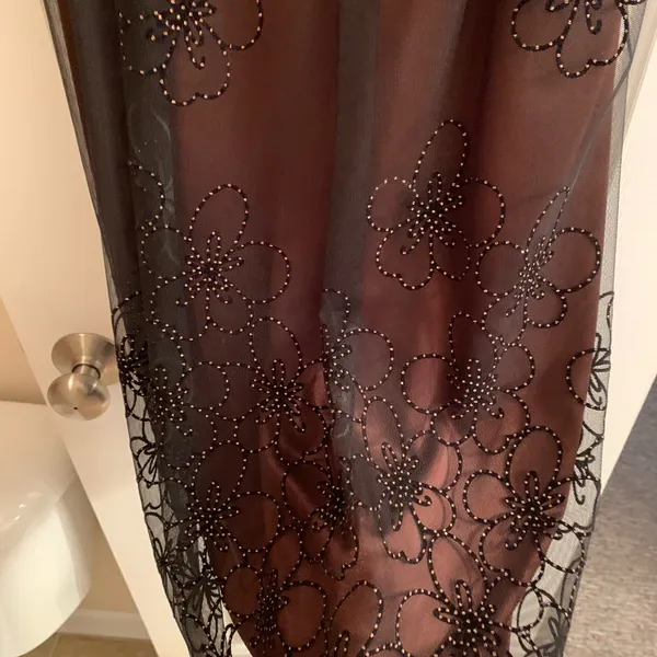 Kathy Roberts Brown and Black Midi Dress Size 8 - Image 7