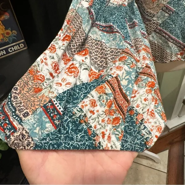 Anthropologie Jaase Blue Floral Long Sleeve Blouse – Size Medium - Image 4