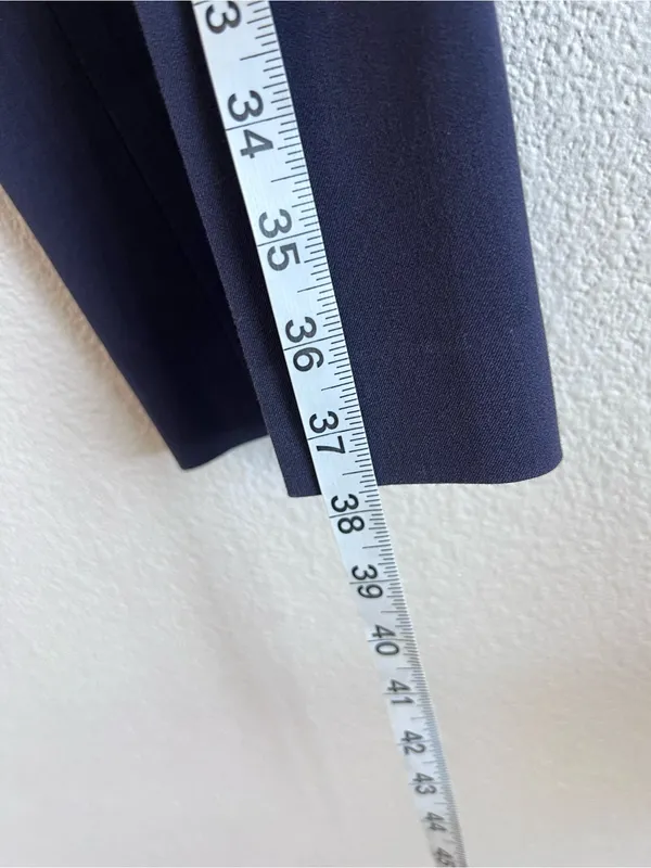 LOFT Women's Navy Julie Petite Curvy Pants Zipper‎ Fly Classic Stretch Business - Image 3