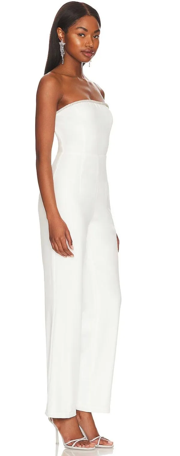 superdown NWT Revolve  Keke Strapless Jumpsuit in Ivory - Image 2