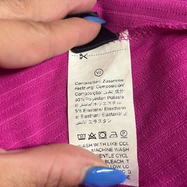 Shein Curve 2XL Hot Pink‎ Textured Knot Front Slip Mini Dress Sexy Summer Vacay - Image 6