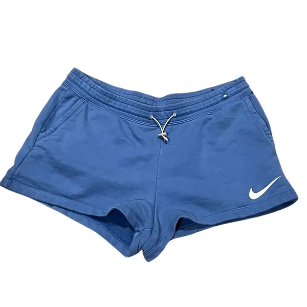 Nike Women's Club Fleece Shorts Blue Size M Casual High-Waisted - Image 6