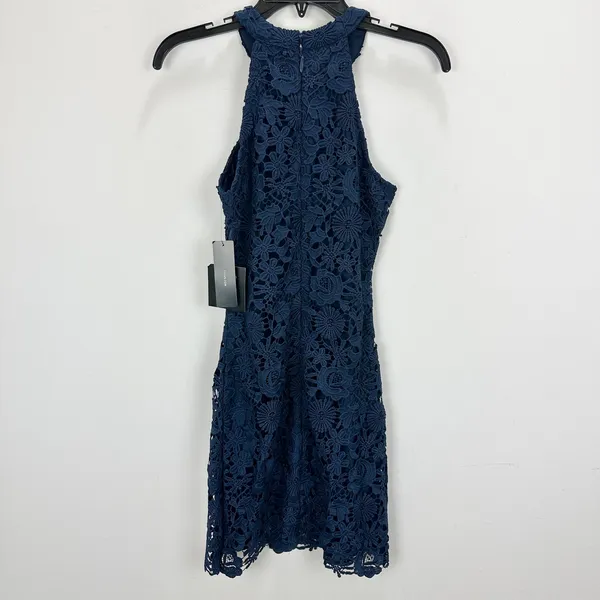 Lulus Love Poem Navy Blue Lace Mini Dress Party Cocktail Romantic Small NWT - Image 11