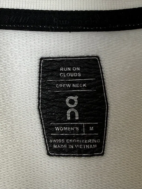 On Running Women's Undyed White Cotton Crew Neck Sweatshirt - Size - Medium - Image 5
