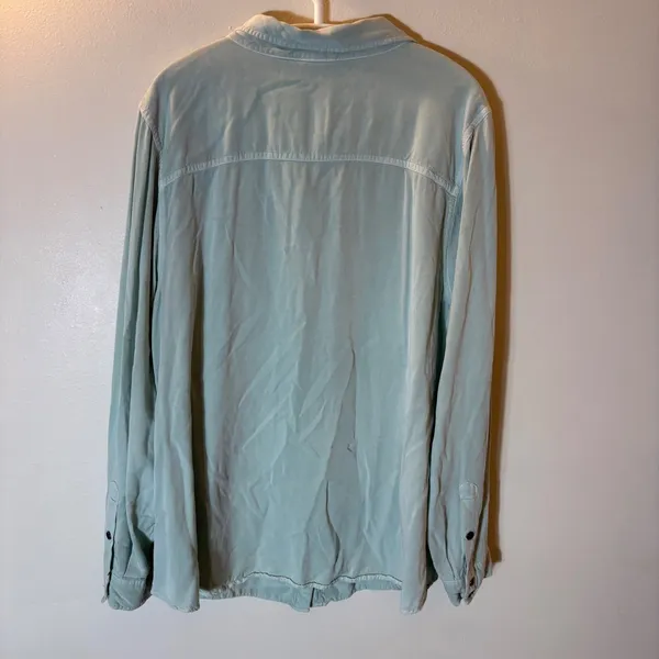 Torrid Taylor Classic Twill Camp‎ Shirt Mint Green Size 2 - Image 9