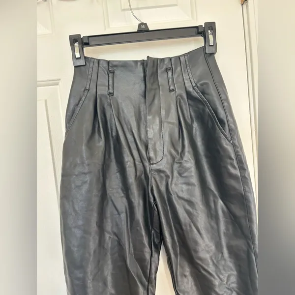 Abercrombie & fitch leather pants straight leg - Image 6