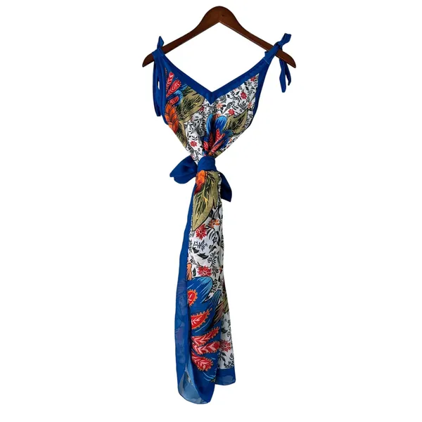 Floral Tie Strap One Piece Swimsuit - Beach Vacation Resort‎ Wear Summer - Image 5