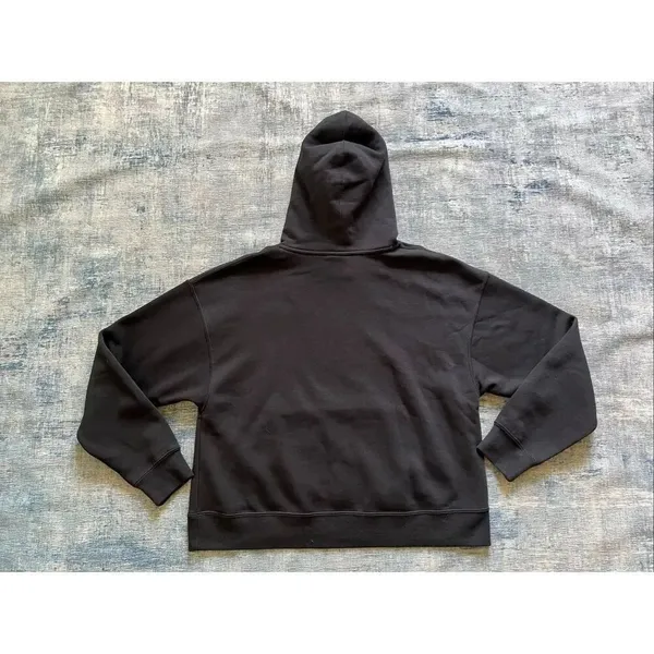 Nike Black White Air Jordan Brooklyn Fleece Pullover Hoodie Women's Small - Image 3