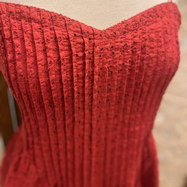Red Aerie corset style spaghetti strap dress - Image 2