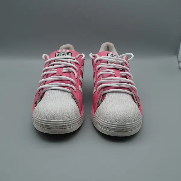 Adidas Superstar Shoes Size 5 Pink White Shell Toe Leather Sneakers IE0863 - Image 9