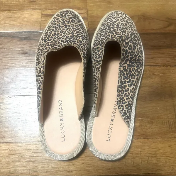 NWOB Lucky Brand Arvy Slip On Mule Leopard Print Eyelash 8 - Image 5