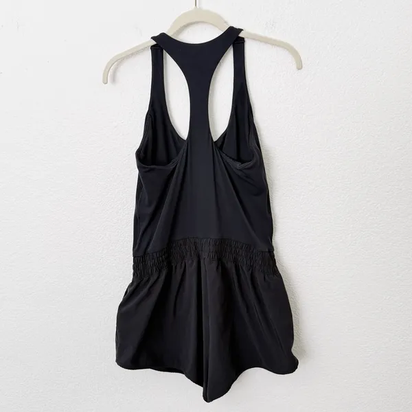 [Aerie] Offline Black Racerback Real Me Hot Stuff Romper Workout Casual Sz Large - Image 3