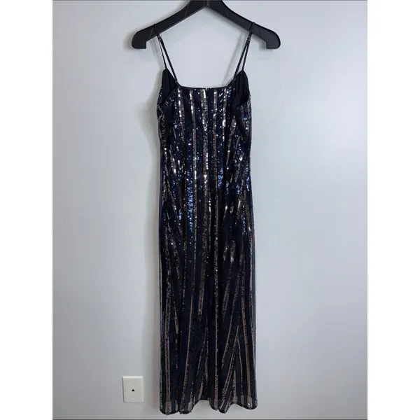 Anthropologie Maeve sleeveless striped sequin midi dress size small - Image 5