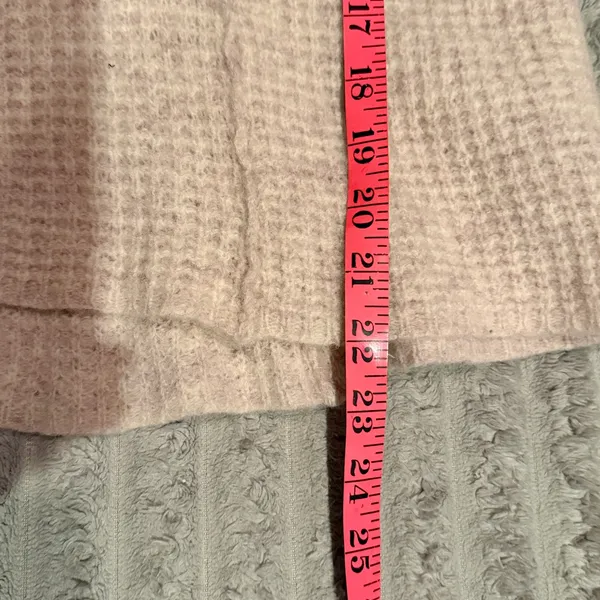 Free People Sidewinder Wool Sweater 100% Wool Turtleneck Beige XS - Image 6