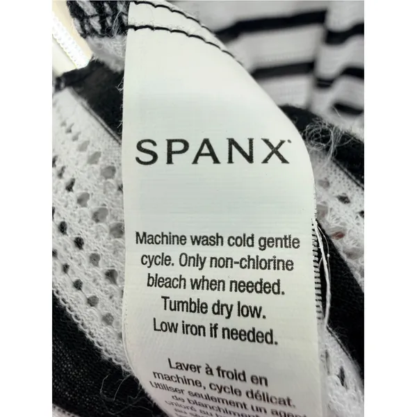 Spanx Stripe Mesh Racerback Maxi Dress L Large Built In Shelf Bra Swim Cover Up - Image 7