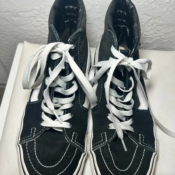 Vans Sk8-Hi Black Sneakers Women's High Top Skate Shoes Classic Style Size 8‎ - Image 3