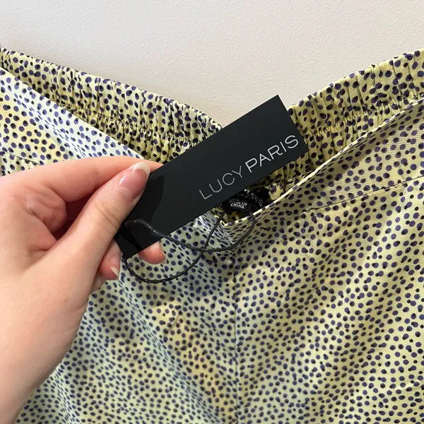 Lucy Paris Satin Cheetah Print Dress Pants - Image 5