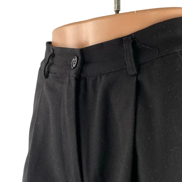 Rebelflow Women's Black High Rise Pleated Wide Leg Baggy Trousers Pants Size S - Image 3