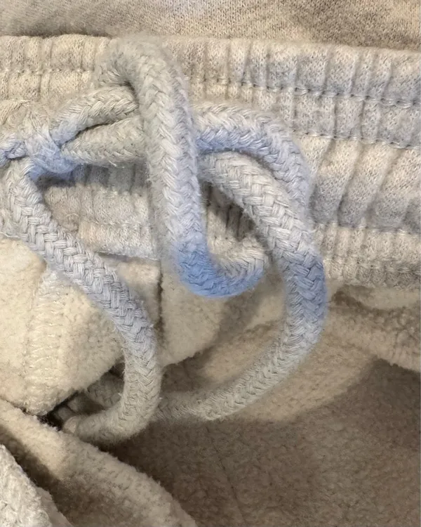 Gap Light Gray Sweatpants Elastic Cuffs Casual Workout Cozy L - Image 5