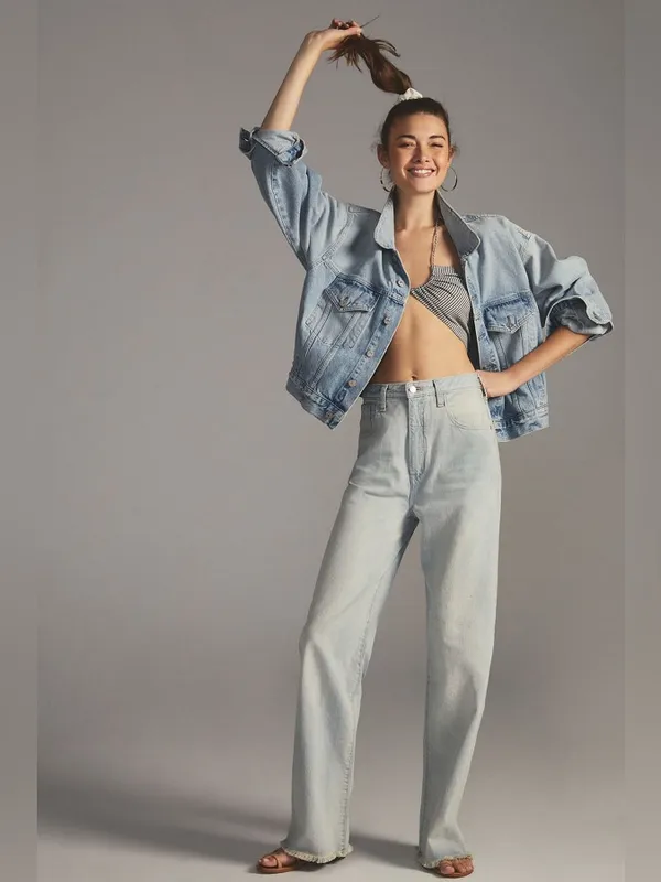 ANTHROPOLOGIE | PILCRO The Joey High-Rise Relaxed Jeans Light Wash Denim Size 25 - Image 3