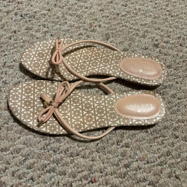 Kate Spade New York Sandal MISTIC Bow Pink NAPPA Leather- Size 9.5 - Image 3