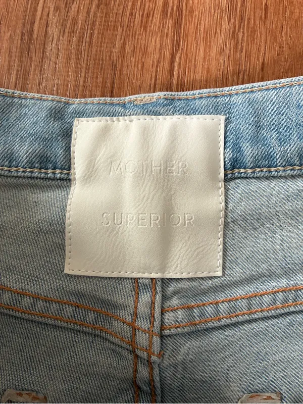 Mother The Ditcher Crop Color-block Denim Jeans, Pre-Party, Size 28 - Image 12