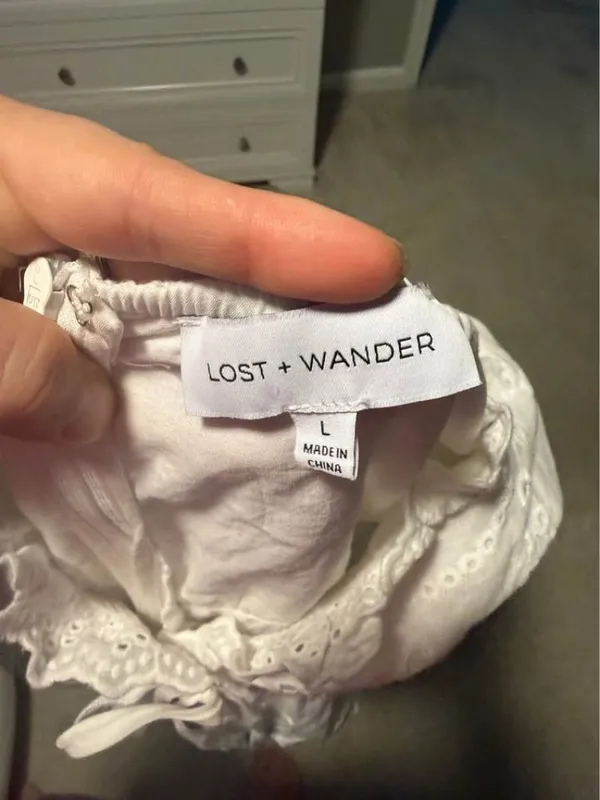 Lost + Wander Eyelet/Lace Mini Dress - Image 3