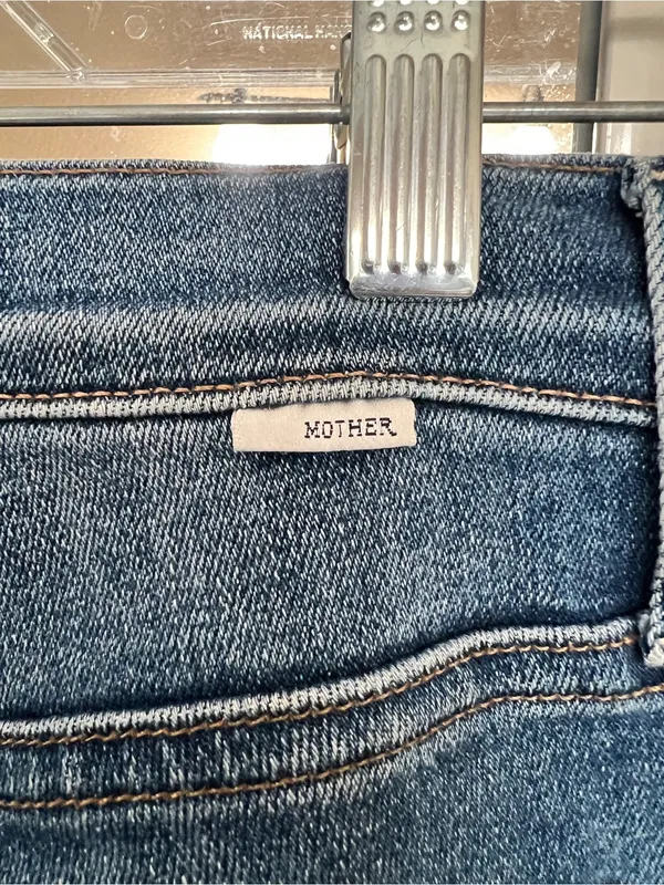 MOTHER Straight Leg Jeans in Washed Blue - Image 3