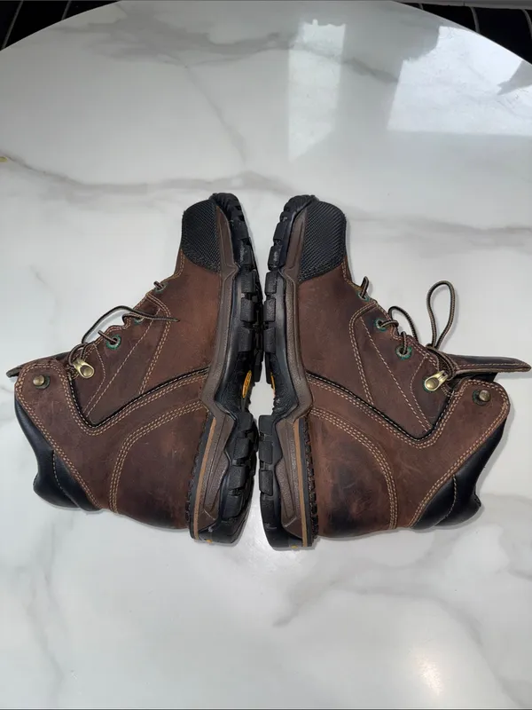 Red Wing irish setter Shoes Brown Leather Work Boots with Black Rubber Toe - Image 8