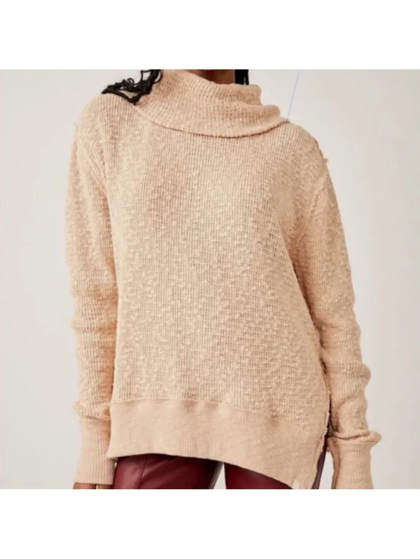 Free People We the Free Tommy Neutral Minimalistic Turtleneck size medium - Image 3