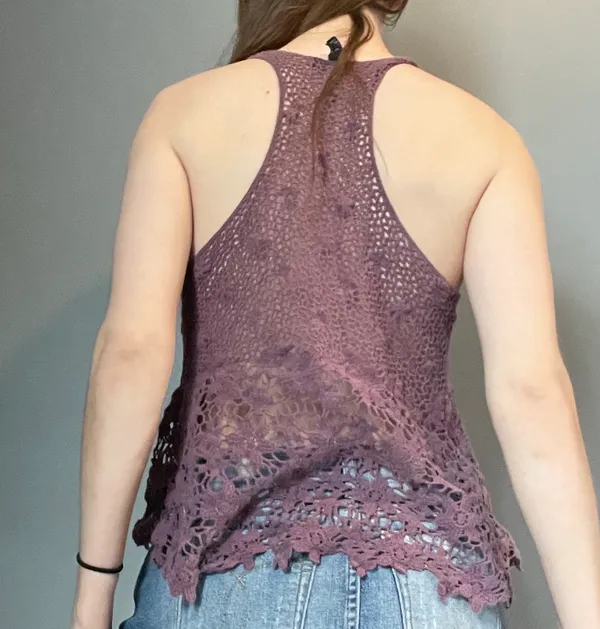 purple crochet tank top - Image 5