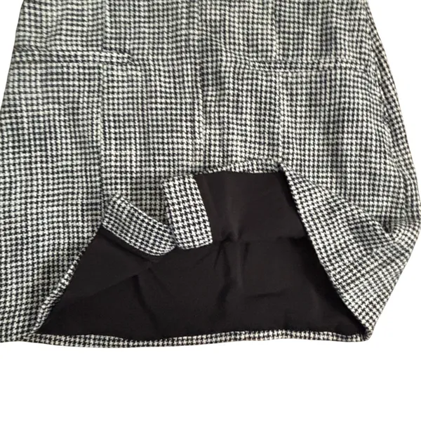 Abercrombie & Fitch A&F Black White Tweed Houndstooth Blazer Dress Size S Preppy - Image 7