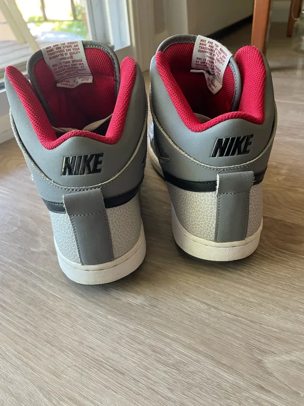 Nike Alphaballer Mid Grey/Red Shoes - Image 3