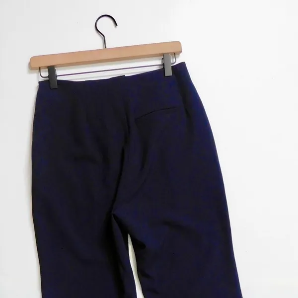 NANUSHKA Tulip Cady‎ Flared Trousers Navy Blue Solid Slit Legs Office Small - Image 10