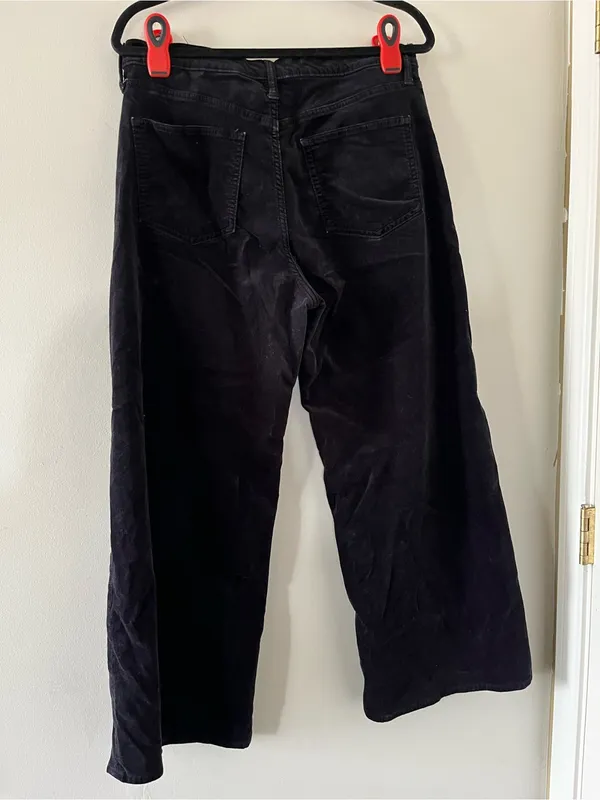 Gap Womens Black Corduroy High Rise Wide Leg Pants 12 31 Capsule Minimalist - Image 5