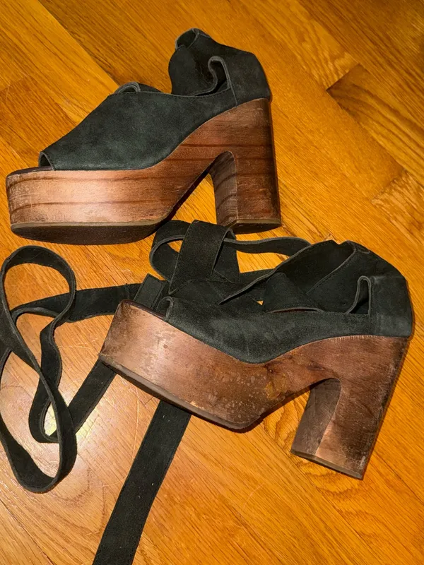 Free people Wrap Platform Sandals - Black - Image 5