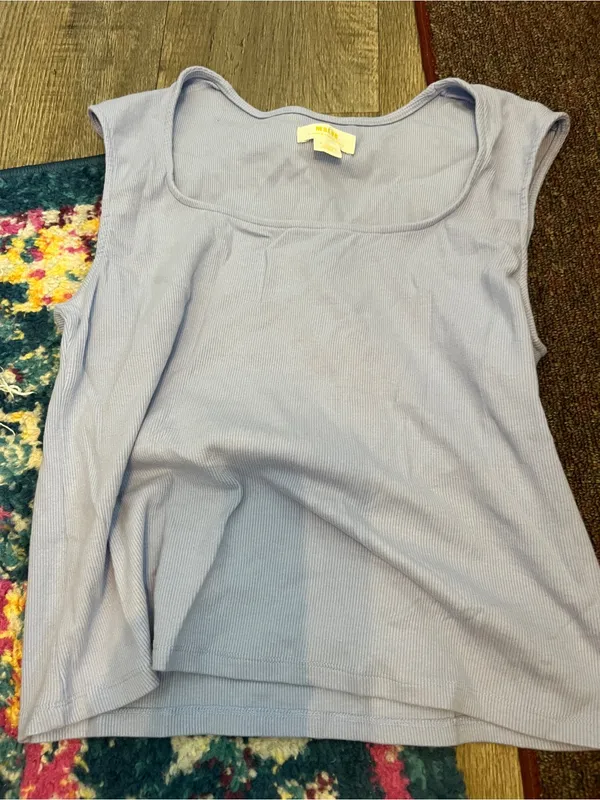 Anthro Maeve purple square neck top xl - Image 7