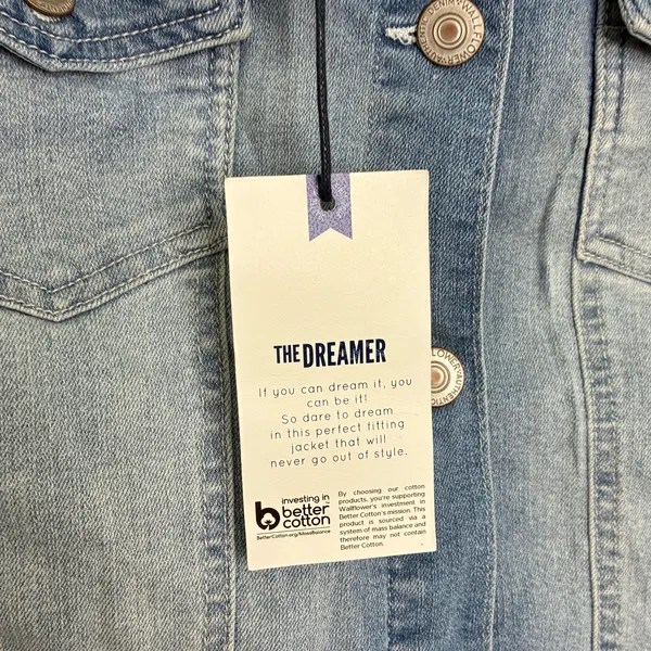 Wallflower Faded Denim Jean Vest Button Front Medium Wash NWT Womens 2X - Image 2