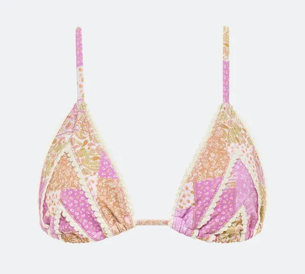 Elysiian florence bikini top And Bikini Bottom Pink Paisley NWT - Image 2